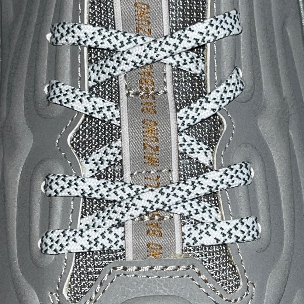 NEW Mizuno 9-Spike Ambition 3 Low Metal Baseball Cleats Grey/White Men's Size 14 - Picture 7 of 15